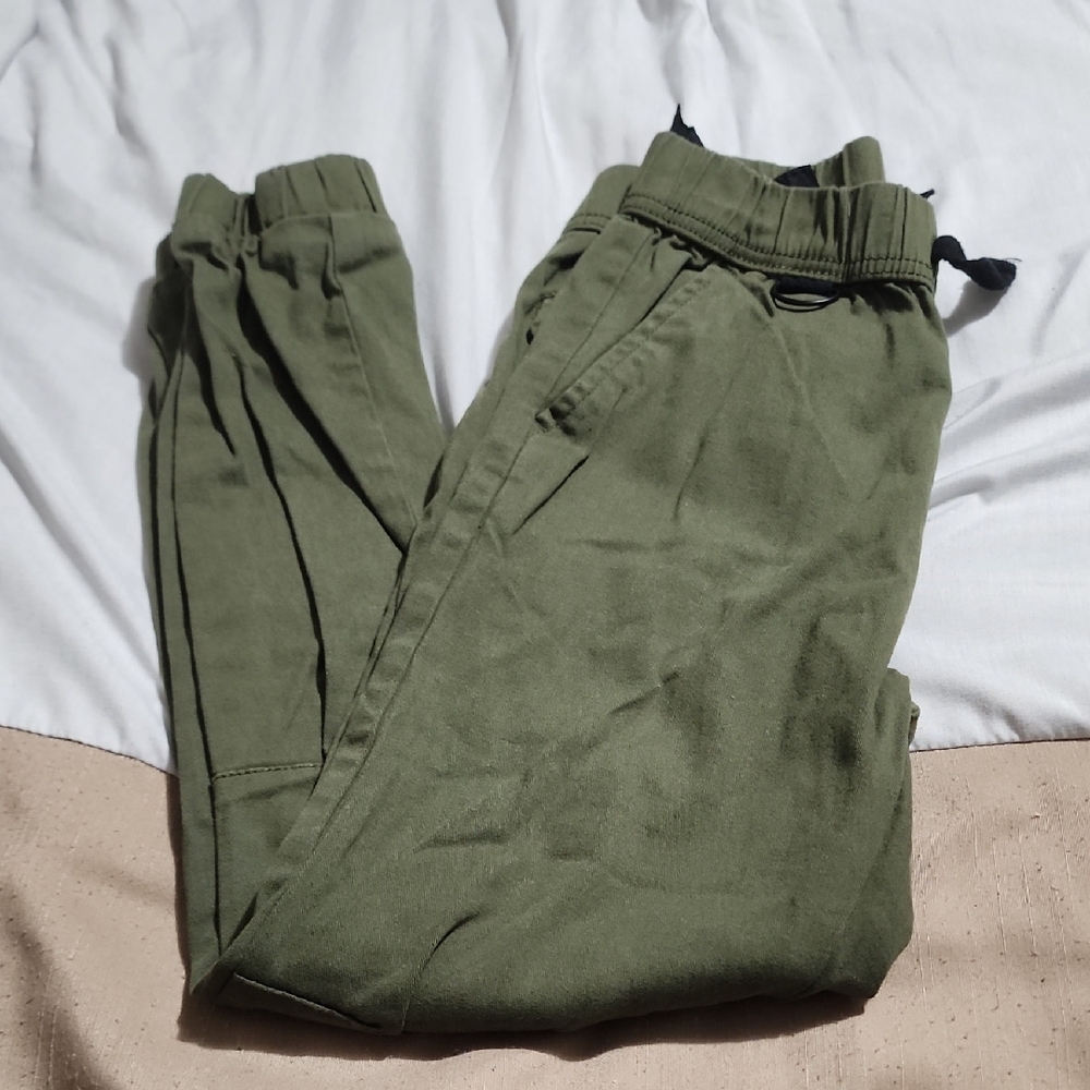 Olive Green Kids Pants